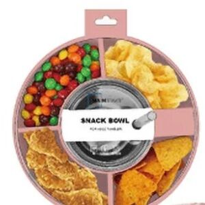 Mainstays Tumbler Snack Tray Pink Fits Over 30 & 40 Oz Tumbler